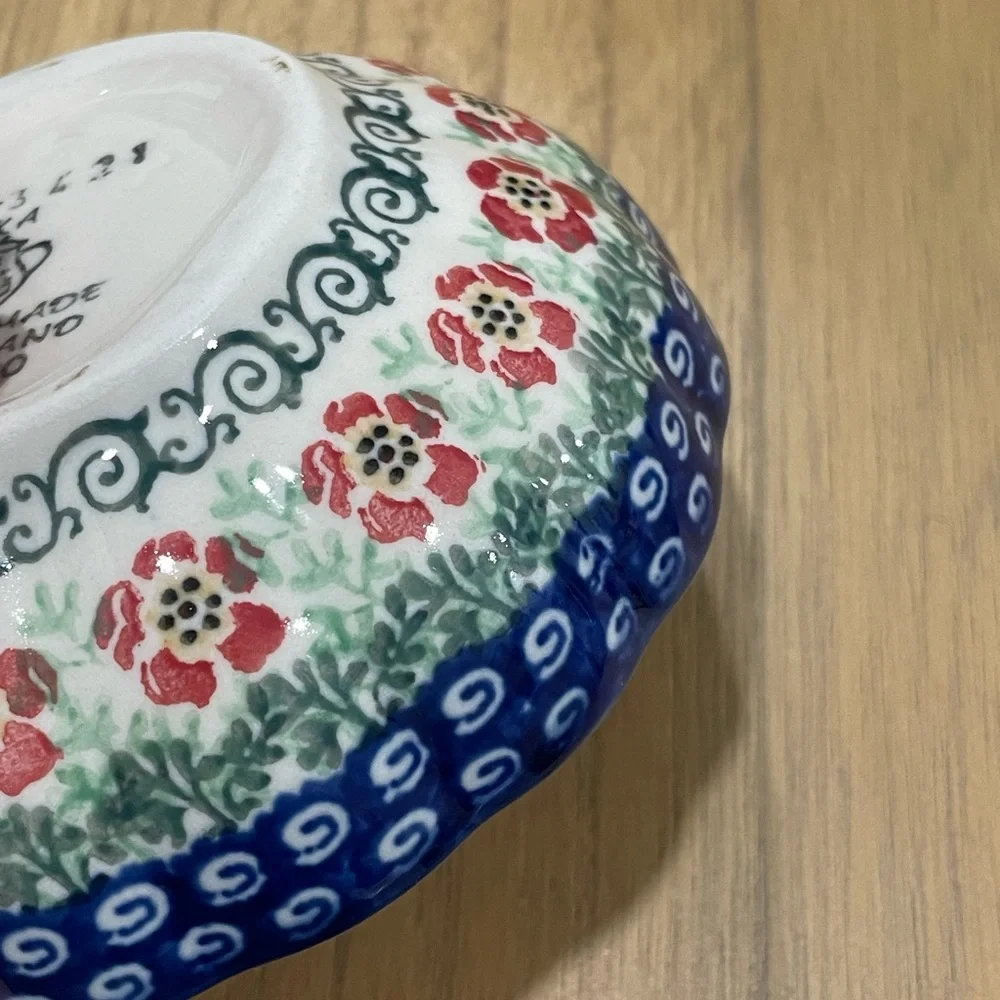 Polish  Pottery  Bowl UNIKAT-MACZKA HAND MADE IN POLANO E.W-90 Polish  Pottery